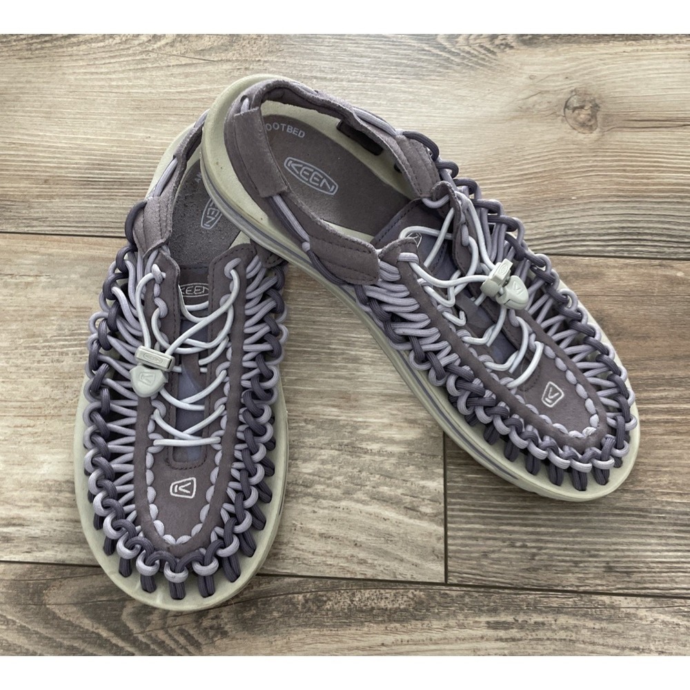 Woman's Keen Uneek Paracord Double Cord Hiking Sandals Water Shoes Sz 9.5 Purple
